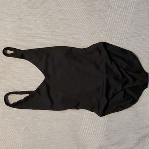Londre The Minimalist matte-black one-piece bathing suit